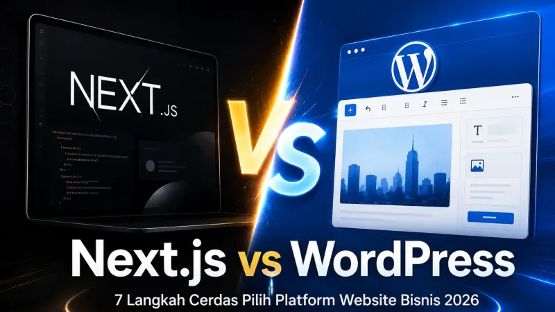 Next.js vs WordPress: 7 Langkah Cerdas Pilih Platform Website Bisnis 2026