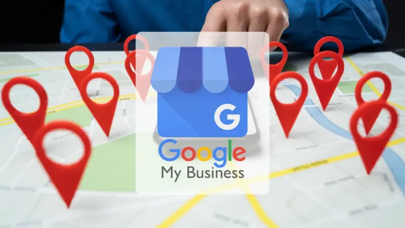 Small business owner optimising a Google Business Profile on a laptop to appear on Google Maps