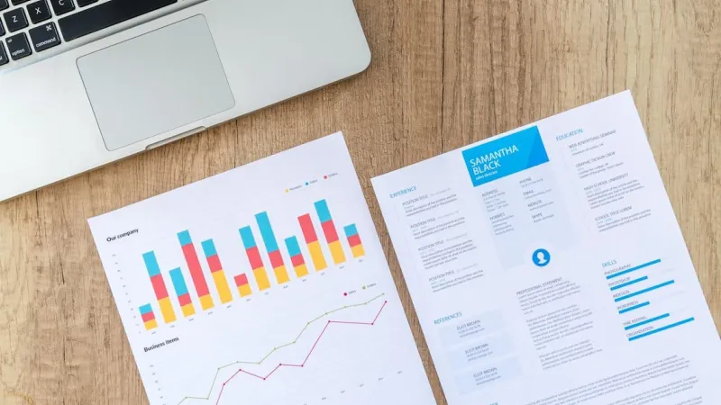 Analytics screen showing on-page SEO performance data for website content