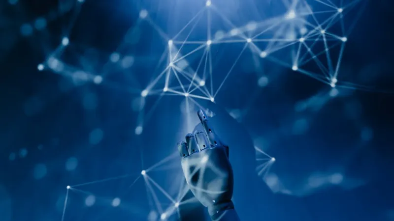 Visualisasi kecerdasan buatan AI untuk strategi digital marketing bisnis