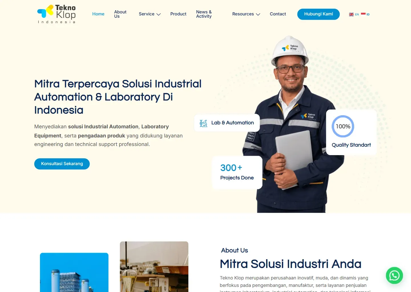 Tampilan website Tekno Klop