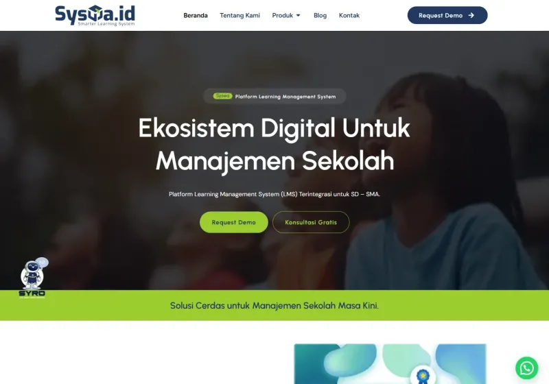 Screenshot of the Syswa website