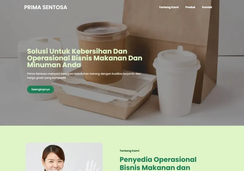 Screenshot of the Prima Sentosa website