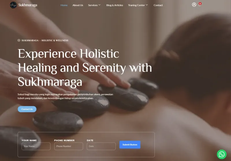 Screenshot of the Sukhmaraga website