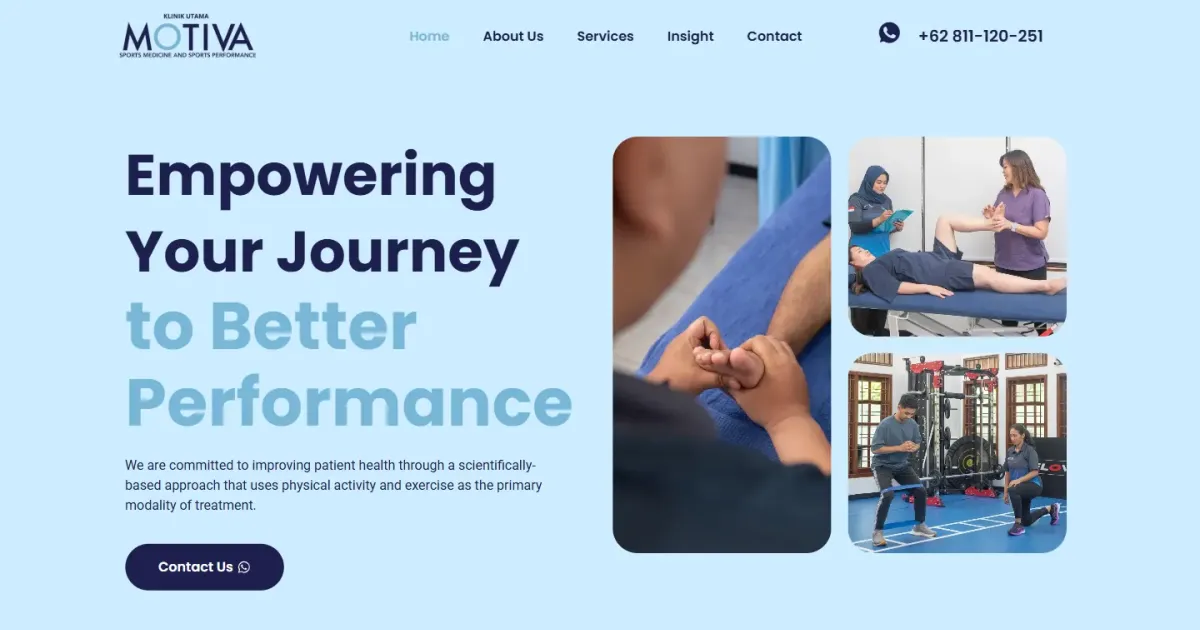 Tampilan website Motiva
