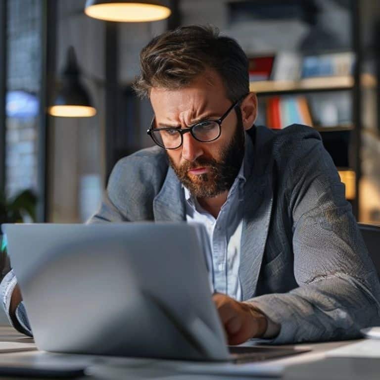 Pemilik bisnis frustasi melihat website bermasalah