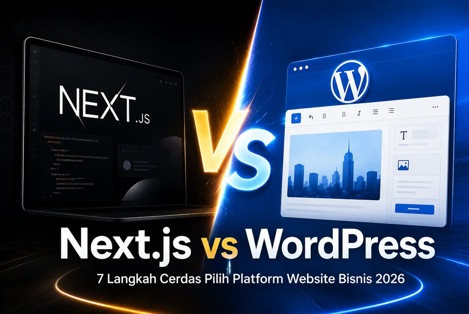 Next.js vs WordPress: 7 Langkah Cerdas Pilih Platform Website Bisnis 2026