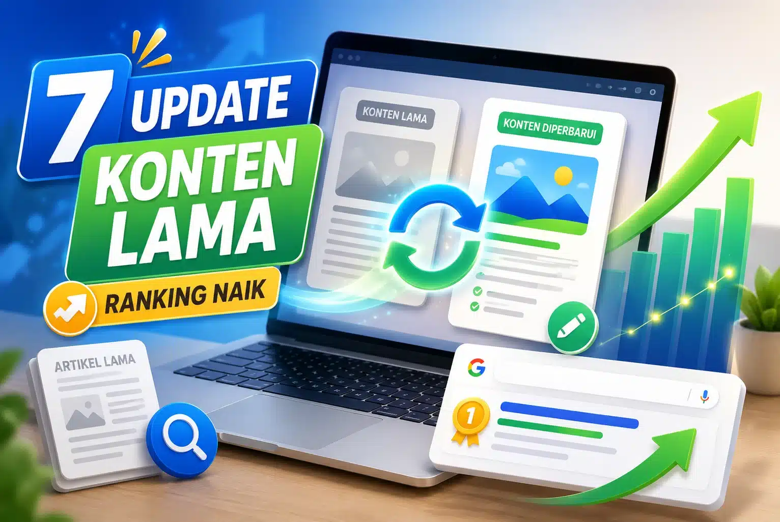 7 Cara Update Konten Lama Biar Ranking Google Naik Lagi (2026)