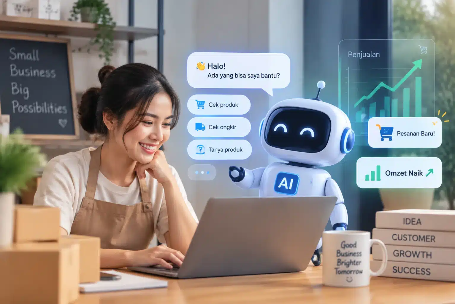 Chatbot AI untuk Website Bisnis: 7 Manfaat Nyata yang Bikin Omzet Naik di 2026